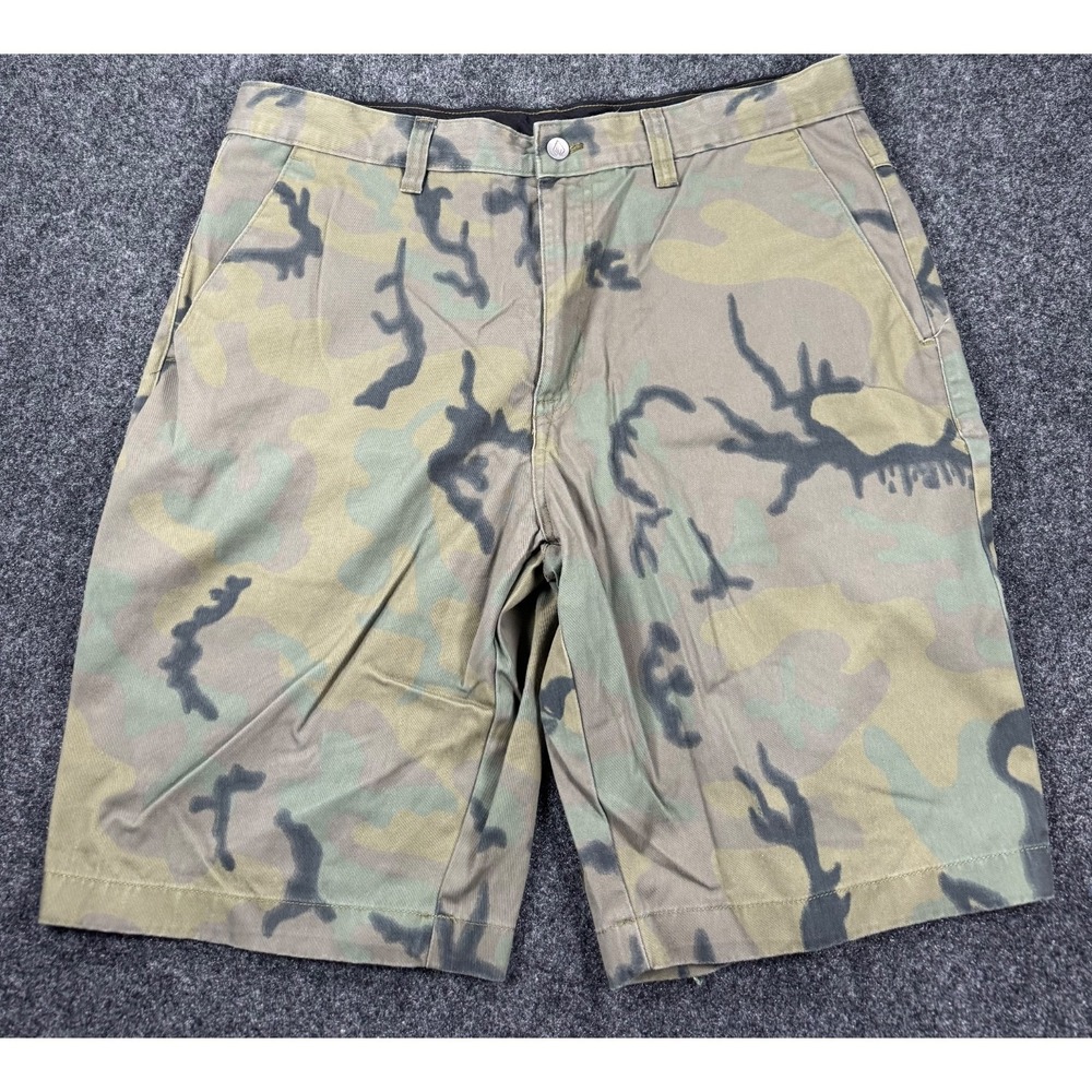 Volcom Camo Shorts Mens 36 Military Cargo Skate Y2K Streetwear